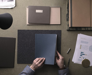 Businessman Reading a Document