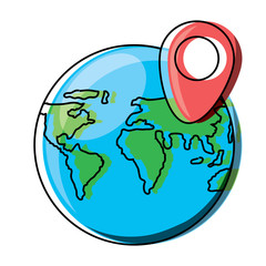 world map sphere icon