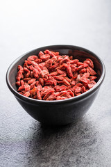 Dried goji berries.