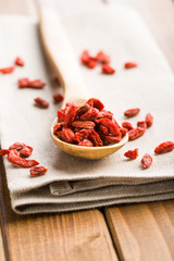 Dried goji berries.