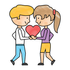 cartoon couple in love