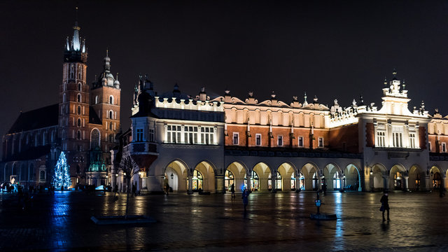 Fototapeta Kraków rynek wieczorem