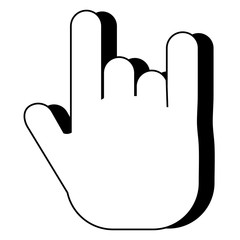 Fototapeta premium Rock Hand Symbol
