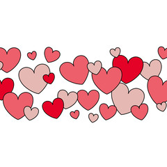 hearts love decorative pattern background
