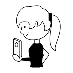 cartoon woman icon