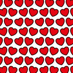 hearts love decorative pattern background vector illustration design