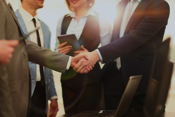 Business handshake.