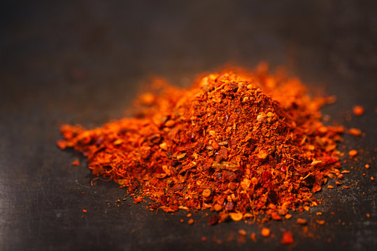 Traditional  harissa spice mix - morrocan red hot chilles mixed