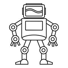 Robot icon, outline style