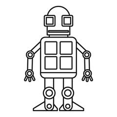 Android robot icon, outline style