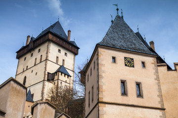 Fototapeta na wymiar Karlstejn castle towers