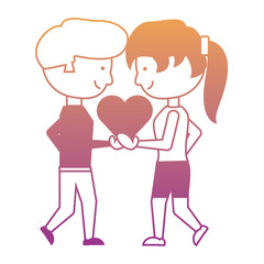 cartoon couple in love