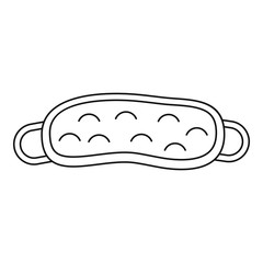 Mask for sleep icon, outline style