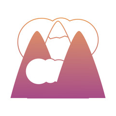 alps and clouds icon
