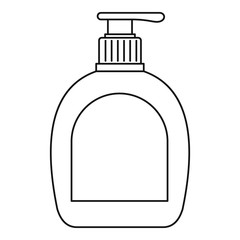 Soap bottle icon, outline style