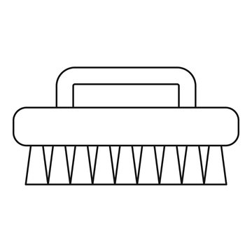 recommend clip art: Brush for cleaning icon, outline style