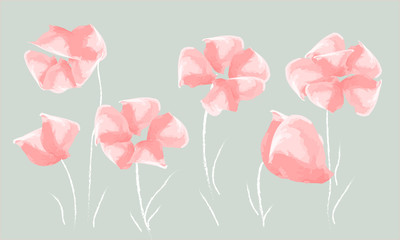 vector floral watercolor design