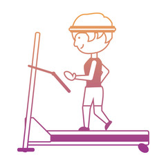 Fototapeta premium man on a treadmill