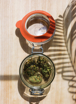 A jar full of weed