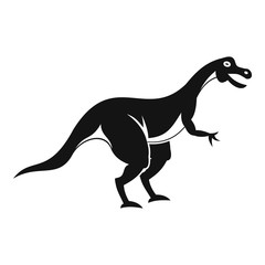 Theropod dinosaur icon, simple style