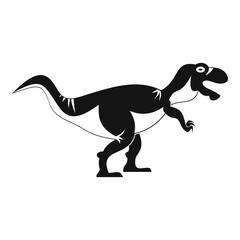 Fototapeta na wymiar Tyrannosaur dinosaur icon, simple style