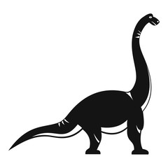 Brachiosaurus dinosaur icon, simple style