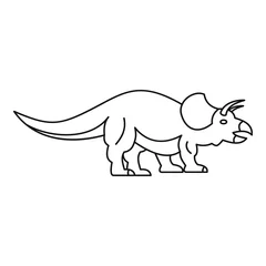 Foto op Canvas Styracosaurus dinosaur icon, outline style © ylivdesign