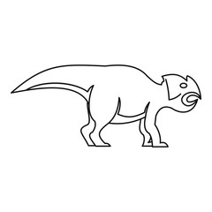 Ceratopsians dinosaur icon, outline style