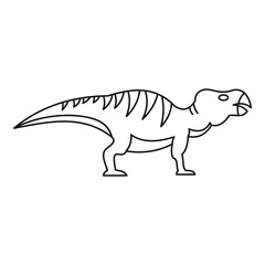 Hadrosaurid icon, outline style