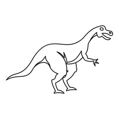 Obraz na płótnie Canvas Hypsilophodon dinosaur icon, outline style