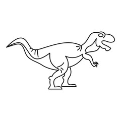 Tyrannosaur icon, outline style