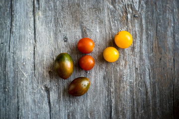 Multicolor heirloom cherry tomatoes