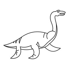 Elasmosaurine icon, outline style