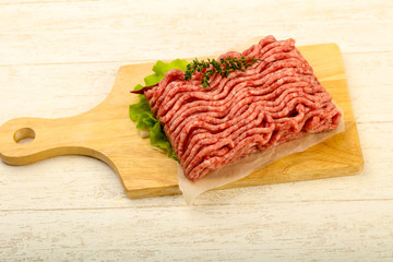 Raw minced beef meat