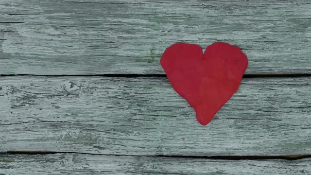 Heart beats. Stop motion animation