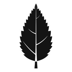 Hornbeam leaf icon, simple style