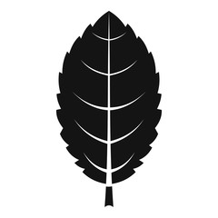 Plum leaf icon, simple style