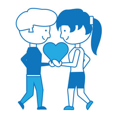 cartoon couple in love