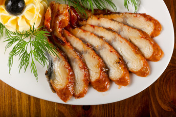 Eel sashimi