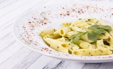 Pasta with close up view