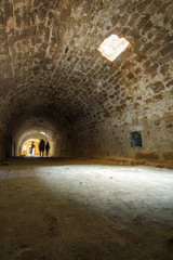 Obraz premium The venetian fortress of Fortezza on the hill at the old town of Rethimno, Crete, Greece.