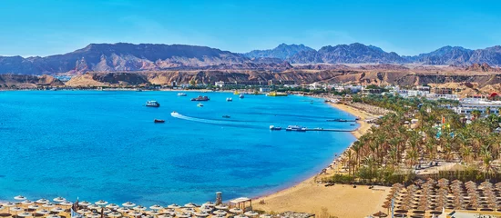 Panorama of El Maya bay beaches, Sharm El Sheikh, Egypt