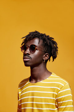A colourful portrait of a young black man