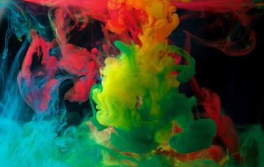 inks in water, color abstraction