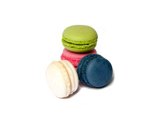 macaroons isolated on the white background