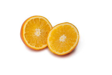 Orange fruit isolated on the white