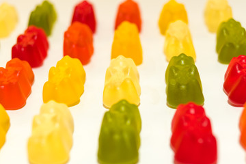 multicolored jelly bears