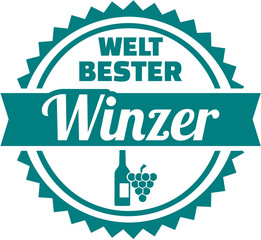 Worlds best winemaker emblem german