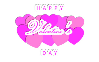 Valentine&rsquo;s Day greeting card. Web banner. Vector illustration. 