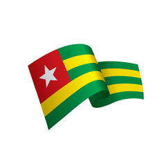 togo flag, vector illustration